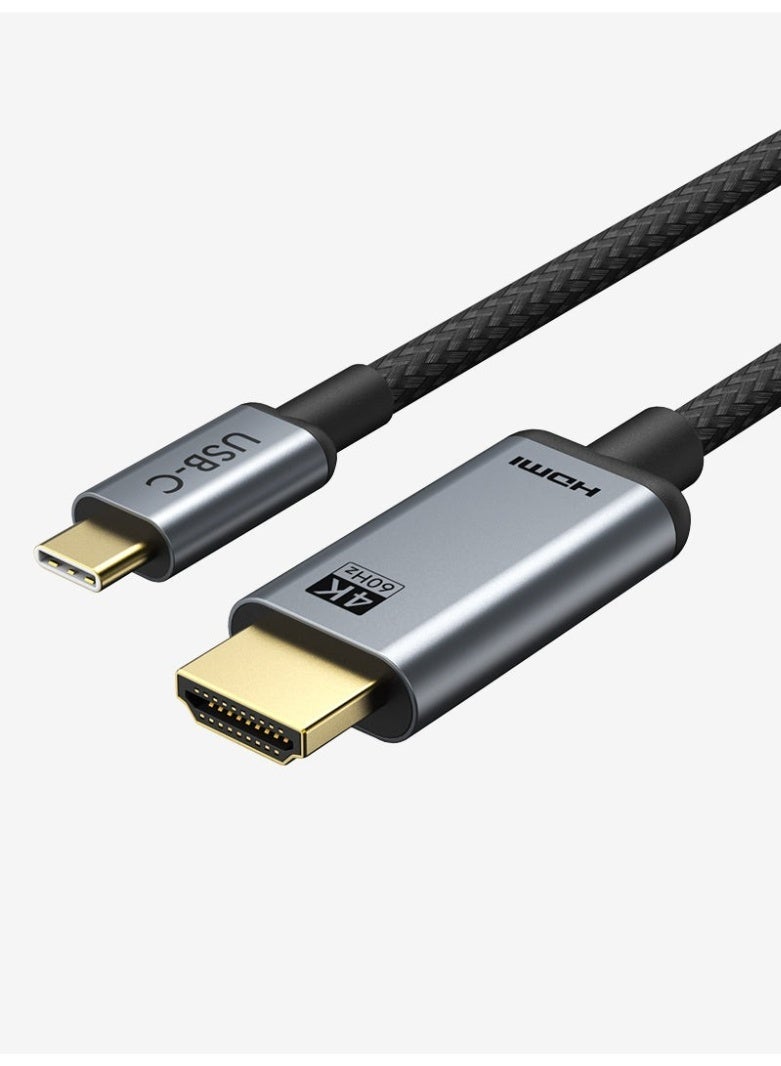 كابل تايم كابل USB من النوع C إلى HDMI بدقة 4K ومعدل تحديث 60 هرتز متوافق مع جهاز ماك بوك إير - Image 1